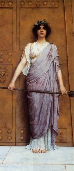 John William Godward At the Gate of the Temple China oil painting art